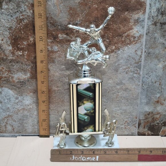 Vintage Mega Baseball Action Play Trophy 1998 Sports Award Marble Base - Picture 9 of 10